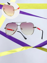 The Soprano Aviator Sunglass - Scarlet Red